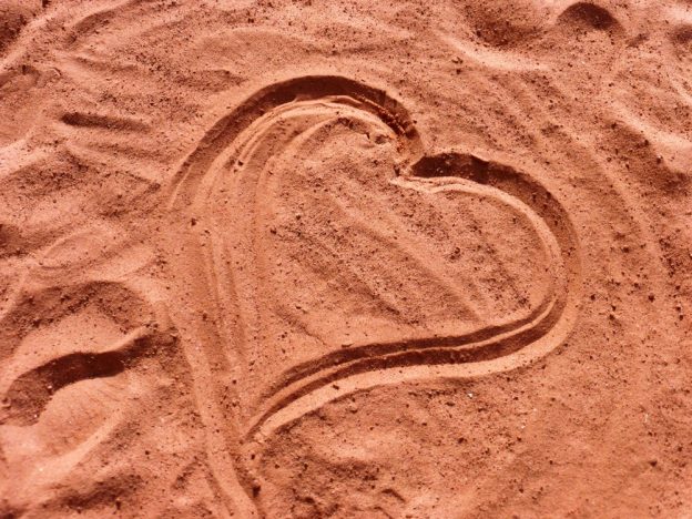 heart in the sand - world heart day