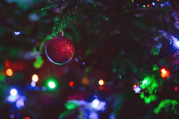 christmas tree bauble close up