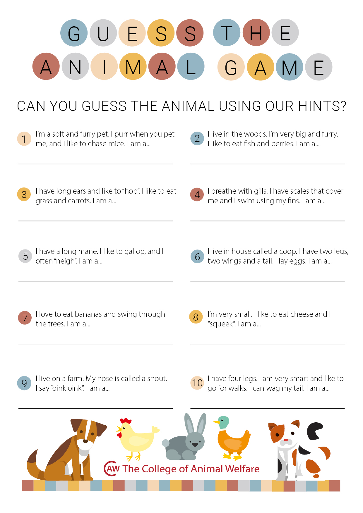 Animal Activities for Kids