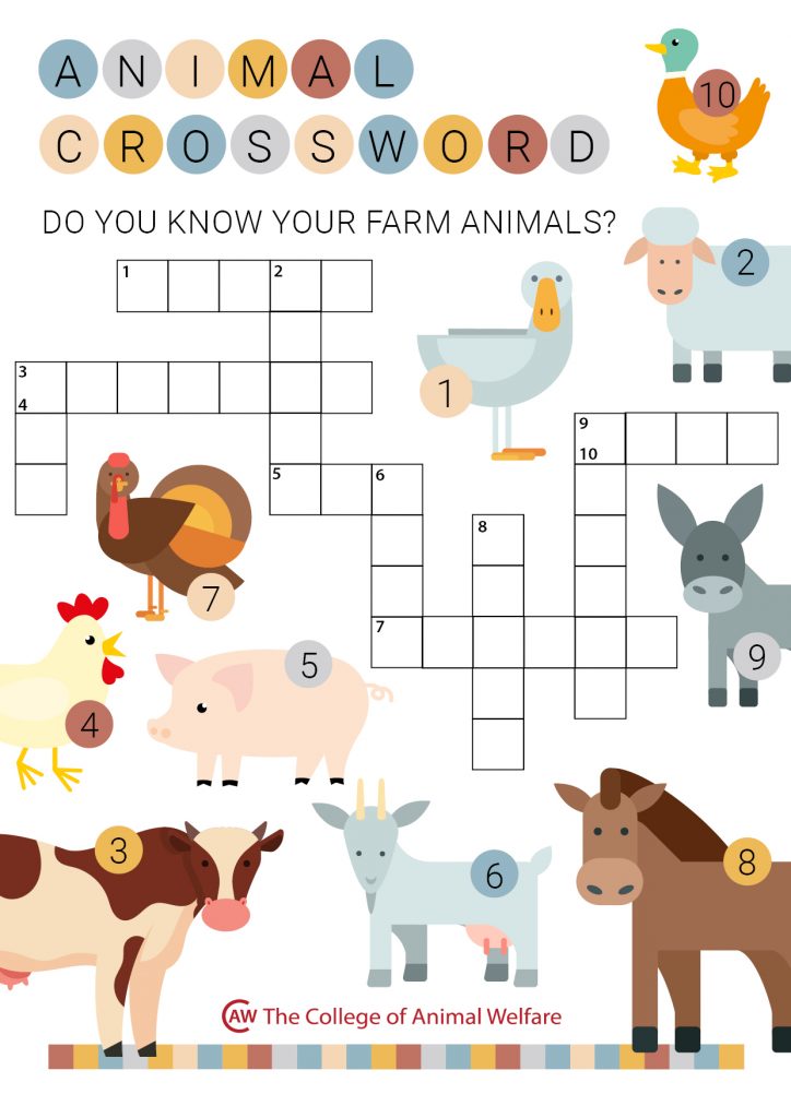 Farm Animal Crossword